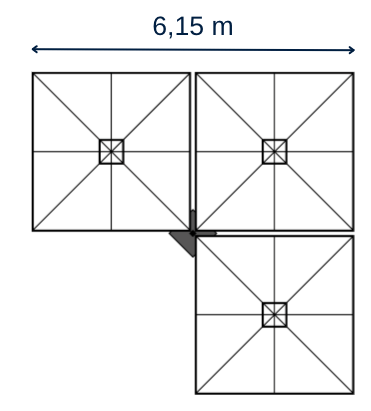 Parasol Prostor P6 - Trio