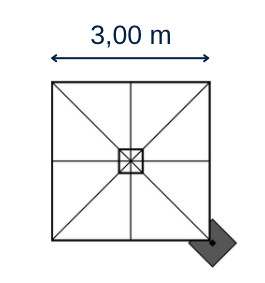 Parasol Prostor P6 - Toile de remplacement 3x3m