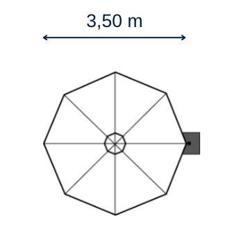 Parasol Prostor P6 - Toile de remplacement RND (Ø3.5m)