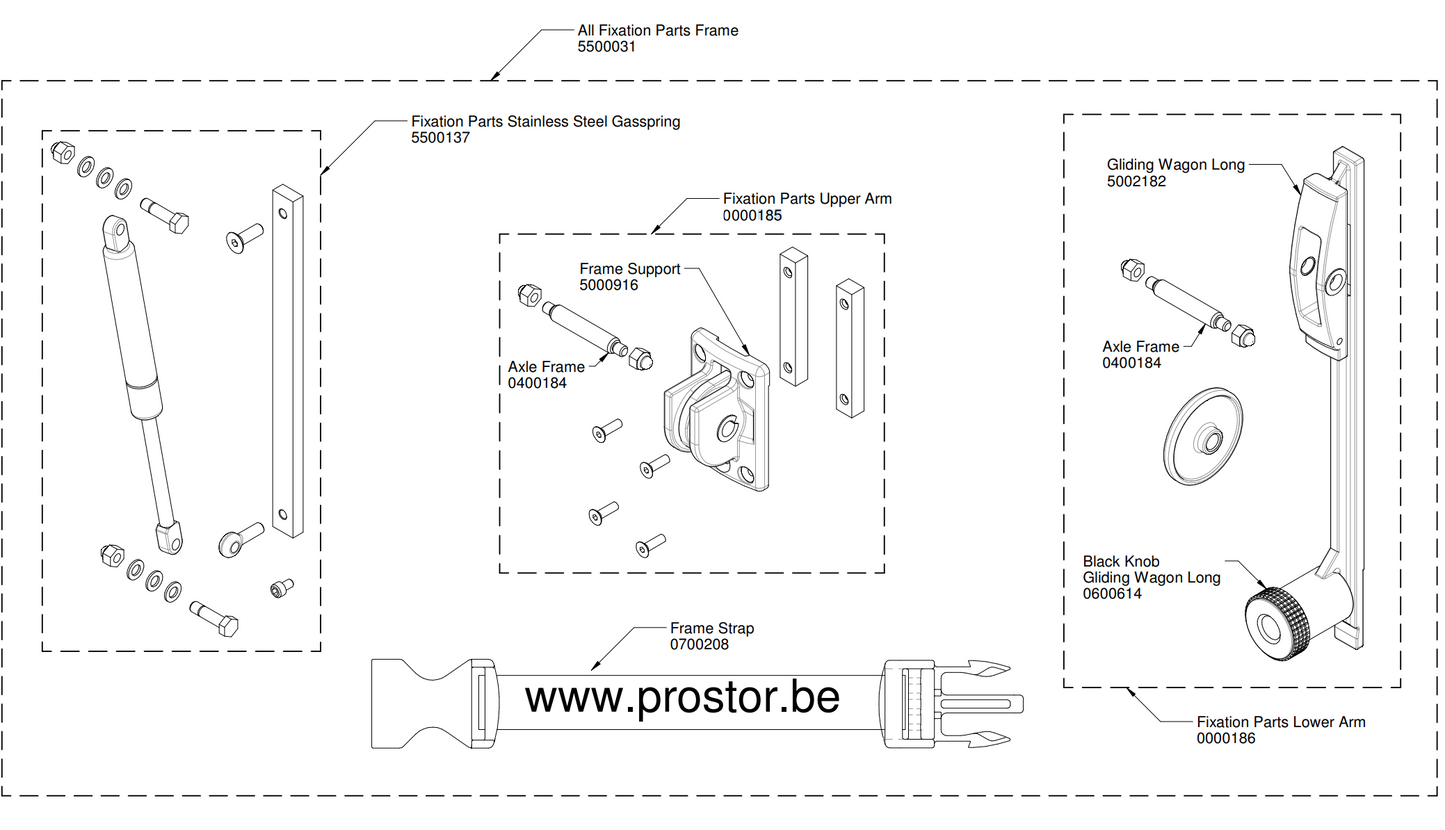 Prostor P6 - Toutes les Pièces de Fixation Armature XL